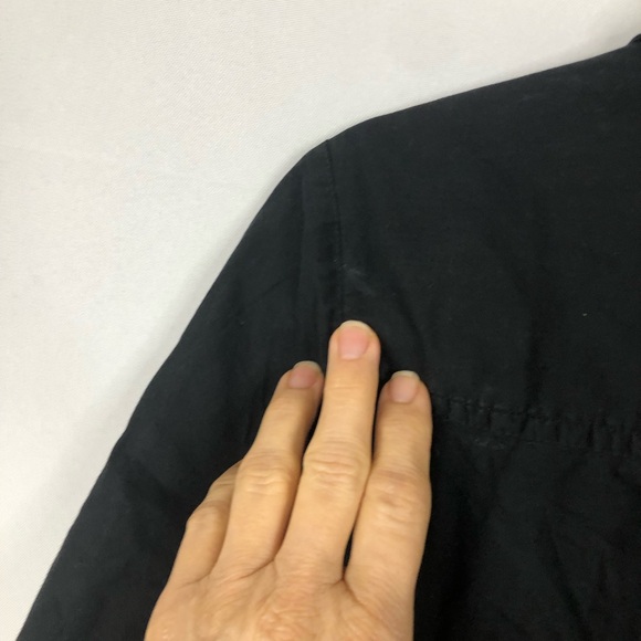 Soft Surroundings Lightweight Black Cotton Shirt Dress/Tunic Deep Side Slits - Picture 9 of 9